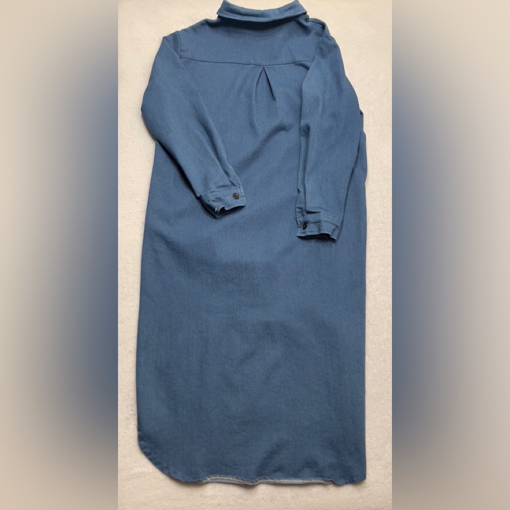 #Denim Button Down Shacket Top - Picture 6 of 7